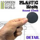 Green Stuff World - Plastic Bases - Round 55 mm BLACK