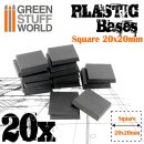 Green Stuff World - Plastic Square Bases 20x20 mm