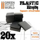 Green Stuff World - Plastic Square Bases 25x25 mm
