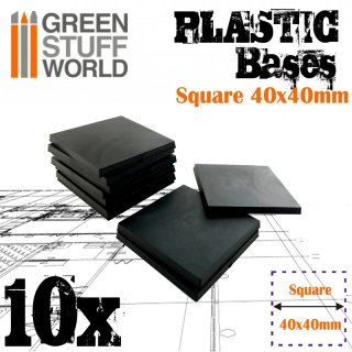 Green Stuff World - Plastic Square Bases 40x40 mm