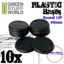 Green Stuff World - Plastic Bases - Round Lip 40mm