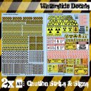 Waterslide Decals - Caution Strips and Signs
