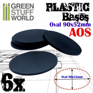 Green Stuff World - Plastic Bases - Oval Pill 90x52mm AOS