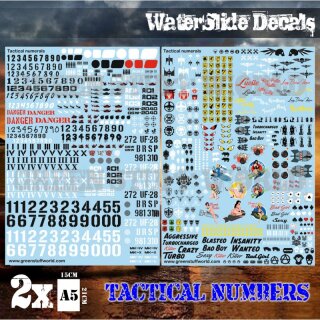 Waterslide Decals - Tactical Numerals and Pinups