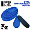 Green Stuff World - 5x Containment Moulds for Bases - Oval