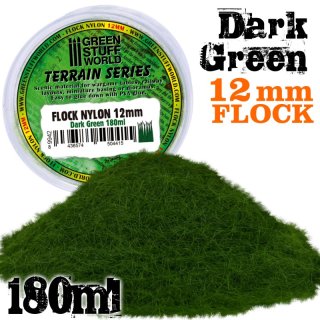 Green Stuff World - Static Grass Flock 12mm - Dark Green - 180 ml