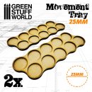Green Stuff World - MDF Movement Trays 25mm x10 - Skirmish