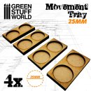 Green Stuff World - MDF Movement Trays 25mm 2x1 - Skirmish Lines