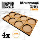 Green Stuff World - MDF Movement Trays 25mm 2x1 -...