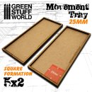 Green Stuff World - MDF Movement Trays 25mm 5x2