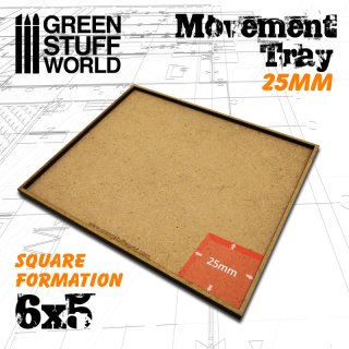 Green Stuff World - MDF Movement Trays 25mm 6x5