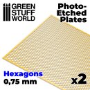 Green Stuff World - Photo-etched Plates - Medium Hexagons