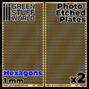 Green Stuff World - Photo-etched Plates - Large Hexagons