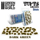 Green Stuff World - Grass TUFTS - 2mm self-adhesive - DARK GREEN