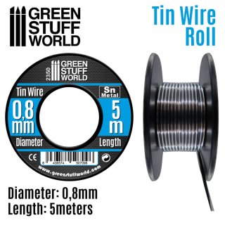 Green Stuff World - Flexible tin wire roll 0.8mm