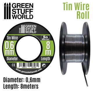 Green Stuff World - Flexible tin wire roll 0.6mm