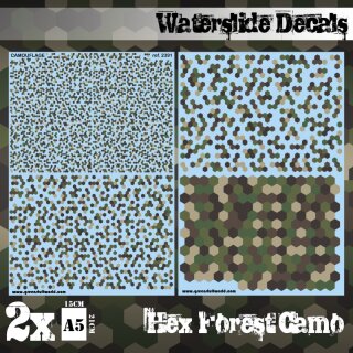 Waterslide Decals - Hex Forest Camo