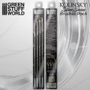 Green Stuff World - SILVER SERIES Kolinsky Brush Set
