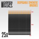 Green Stuff World - 25x Disposable Synthetic Brushes