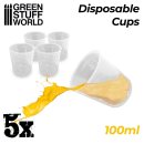 Green Stuff World - 5x Disposable Measuring Cups 100ml