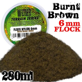 Static Grass Flock 6 mm - BURNT Brown - 280 ml