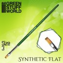 Green Stuff World - GREEN SERIES Flat Synthetic Brush Size 3