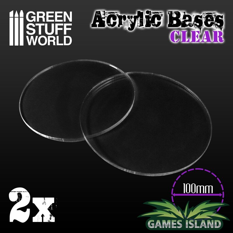 20x Acrylic Bases Round 30mm CLEAR Thickness 3mm Basing Wargames Miniatures 