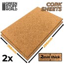 Green Stuff World - Cork Sheet in 2mm x2