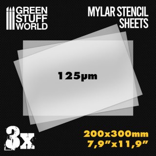 Green Stuff World - A4 Mylar Stencil Sheets x3