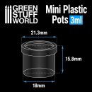 24x Mini Plastic Pots 3ml