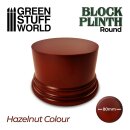 Round Block Plinth 8cm - Hazelnut