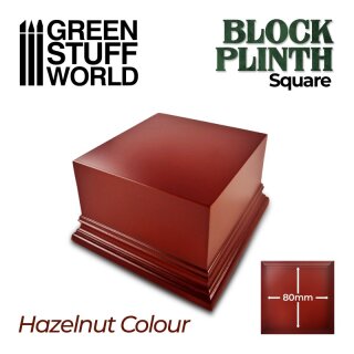 Green Stuff World - Square Top Display Plinth 8x8 cm - Hazelnut Brown