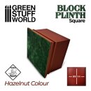 Green Stuff World - Square Top Display Plinth 8x8 cm - Hazelnut Brown
