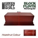 Rectangular Top Display Plinth 12x6cm - Hazelnut Brown