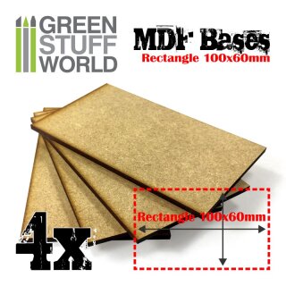 Green Stuff World - MDF Bases - Rectangle 100x60mm
