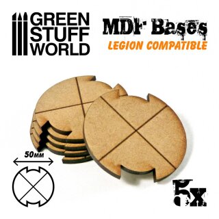 Green Stuff World - MDF Bases - Round 50 mm (Legion)