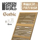 Green Stuff World - Letters and Numbers 4 mm GOTHIC
