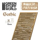 Green Stuff World - Letters and Numbers 6 mm GOTHIC