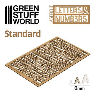 Letters and Numbers 6 mm STANDARD