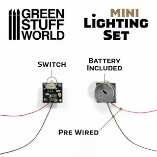 Green Stuff World - Mini lighting Set With switch and CR927 Battery