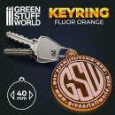 Green Stuff World - Round GSW logo Keyring - Orange
