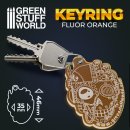 Green Stuff World - GSW skull Keyring - Fluor Orange