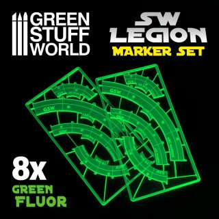 Green Stuff World - Legion arc-shaped line of fire markers - GREEN FLUOR