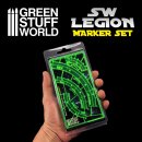Legion arc-shaped line of fire markers - GREEN FLUOR