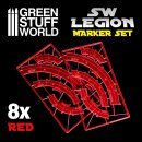 Legion arc-shaped line of fire markers - RED