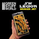 Green Stuff World - Legion arc-shaped line of fire markers - ORANGE FLUOR