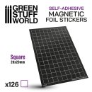 Green Stuff World - Square Magnetic Sheet SELF-ADHESIVE - 20x20mm