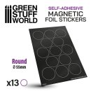Green Stuff World - Round Magnetic Sheet SELF-ADHESIVE -  55mm