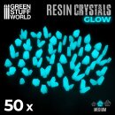 AQUA TURQUOISE GLOW Resin Crystals - Medium