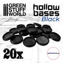 Green Stuff World - Hollow Plastic Bases - BLACK 32mm